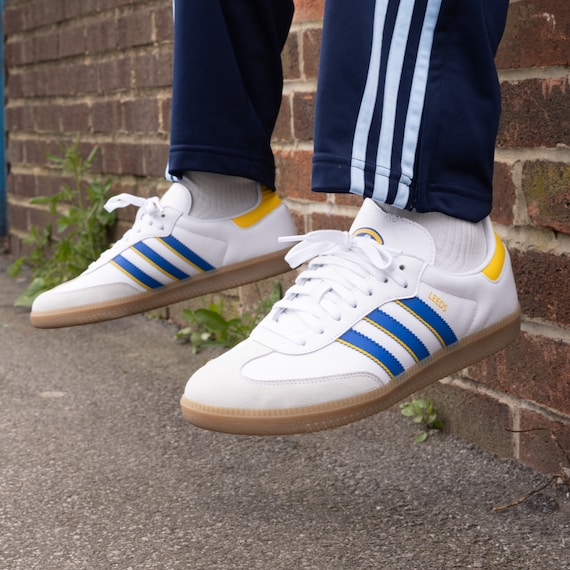 Leeds United adidas Samba Trainers - White