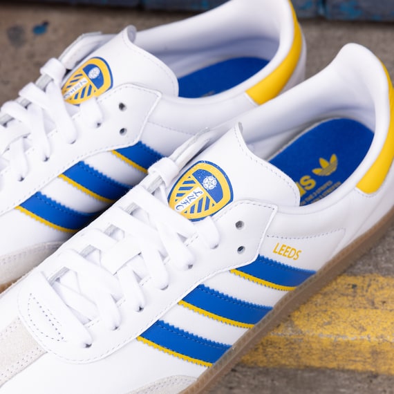 Leeds United adidas Samba Trainers - White