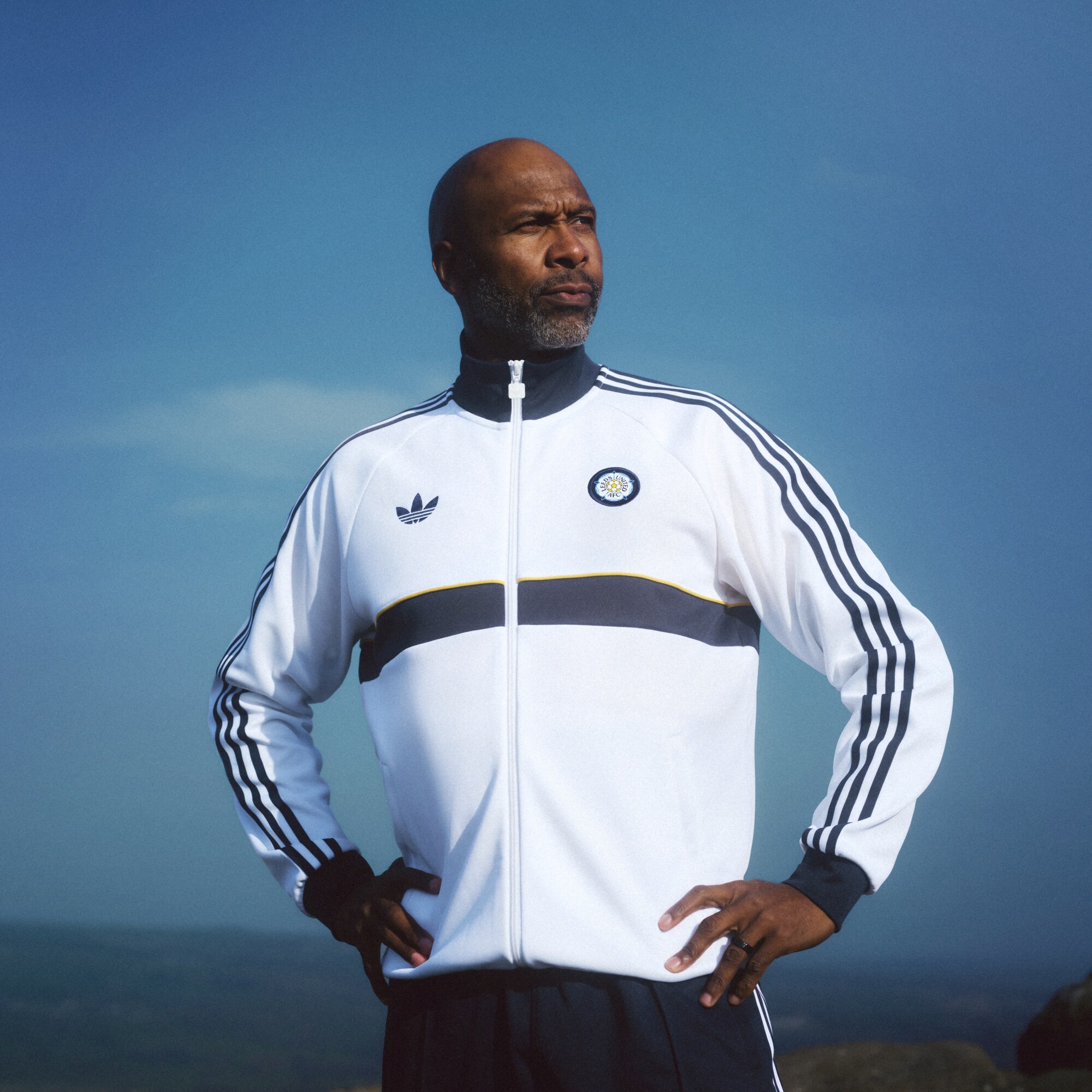 Leeds United adidas Originals Track Top - White