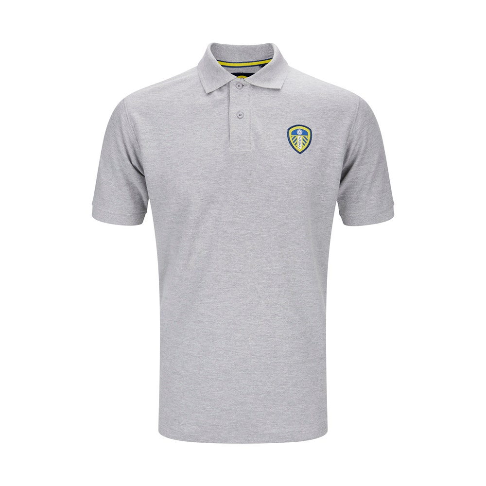 Leeds United   3 Lions Club And Country Small Crest Polo Mens 