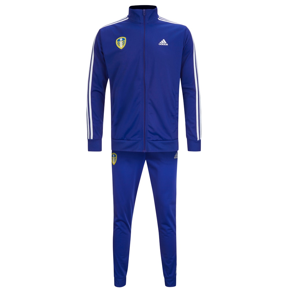 Blue and gold adidas top tracksuit