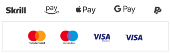 Mastcard, Visa, Paypal, Apple Pay, Klarna